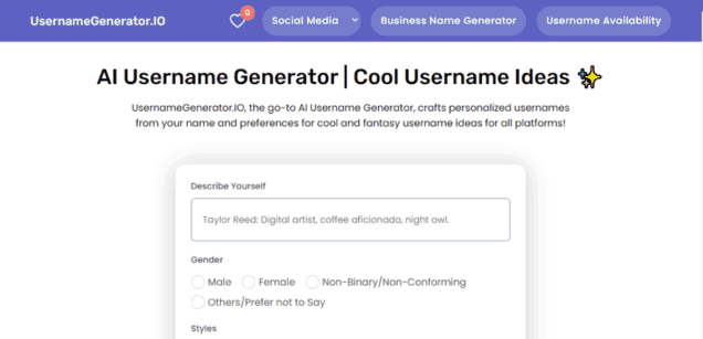 UsernameGenerator.IO