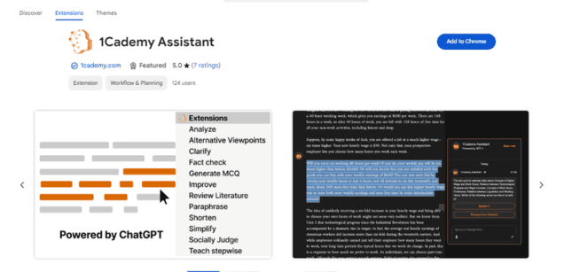 1Cademy Assistant - Chrome Extension
