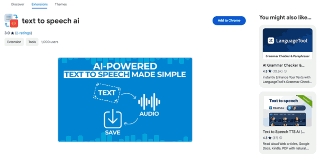 Speechify - Chrome Extension