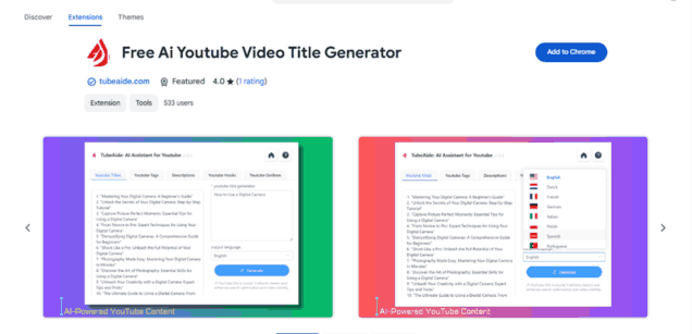 TubeAide - Chrome Extension