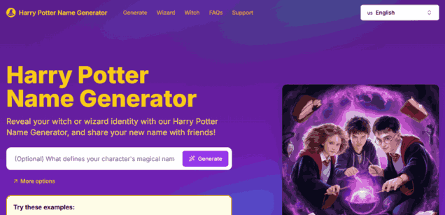 Harry Potter Name Generator